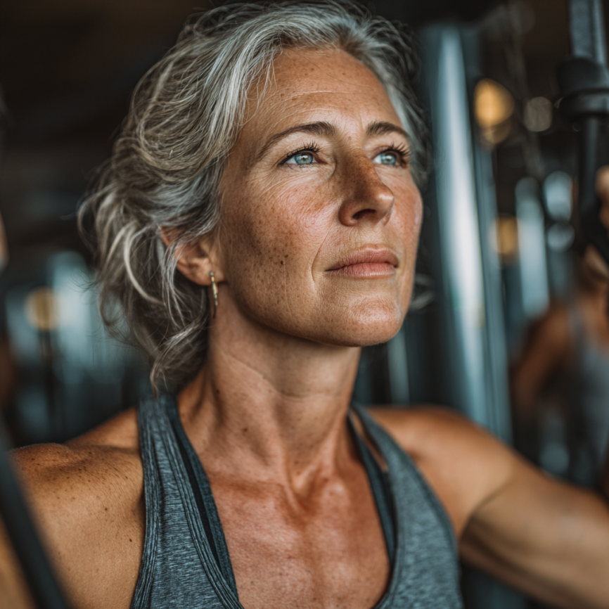 Задоволена група літніх людей після заняття йогою